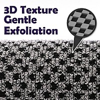 Myhomebody Extra Long Exfoliating Washcloth Exfoliating Body Scrubber Exfoliating Towel 3D Texture Obsidian And Raisin Dots