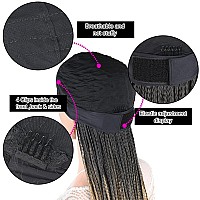 Braid Wig Headband Wigs For Black Women Long Blonde Box Braided Wig Ombre Brown Scarf Wig Twist Crochet Headband Wig Synhetic St