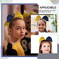 2 Packs Jumbo Cheerleading Bow 8 Inch Cheer Hair Bows Large Cheerleading Hair Bows With Ponytail Holder For Teen Girls Softball