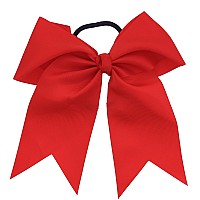 Jumbo Bow Pony With Tails Red