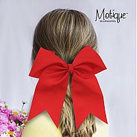 Jumbo Bow Pony With Tails Red