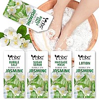 Nbc Beautilab Pedicure Kit Foot Soak Set Bubble Salt Sugar Scrub Massage Mask Massage Lotion In A Box 4 Step Foot Spa Kit F