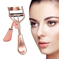 Pinkiou Eyelash Curlers With Comb Eye Lash Curler With 2 Refill Pads Eyelash Curler With Silicone Replacement Pads No Pulling