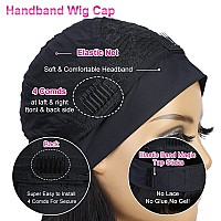 Aisi Headband Wigs Human Hair Bob Headband Wigs For Black Women Easy Put On And Go Glueless Wigs Short Straight Wigs Machine Mad