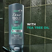 Dove Mencare Postworkout Body Wash For Men 3N1 Revive With Tea Tree Oil 18 Oz