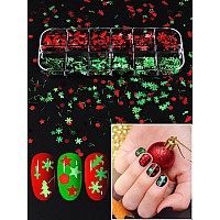 36 Grids Christmas Nail Art Sequins Ebanku Holographic Snowflakes Santa Claus Snowman Flake Nail Glitter Sequins Colorful Spark