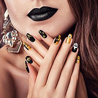 Tailaimei 10 Sheets Halloween Nail Wraps Stickers Nail Polish Strips Selfadhesive Full Wraps With 2 Pcs Nail Files For Diy Nail