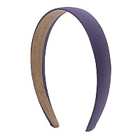 Motique Accessories 1 Inch Satin Hard Headband for Women and Girls(Deep Lilac)