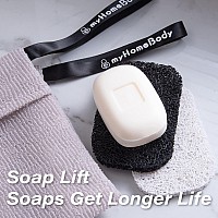 Myhomebody Soap Pocket Exfoliating Soap Saver Pouch Body Scrubber Sponge Exfoliator For Bath Or Shower For Large Bar Soap Or