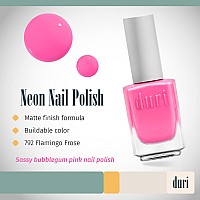 Duri 792 Flamingo Frose Bubble Gum Pink Nail Polish Semi Matte Full Coverage 045 Fl Oz