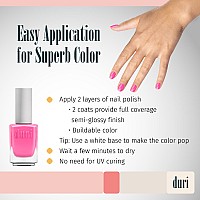 Duri 792 Flamingo Frose Bubble Gum Pink Nail Polish Semi Matte Full Coverage 045 Fl Oz