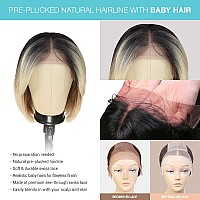 Glam21Usa Hd Lace Front Wig 13X6 Glueless Transparent Lace Frontal Bob Wigs Human Hair Blend Pre Plucked Swiss Lace Heat Friendl