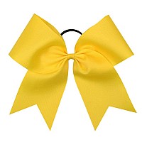 Oaoleer 8 Jumbo Large Cheer Bows Ponytail Holder Elastic Band Handmade Boutique Hair Accessories For Cheerleading Teen Girls C