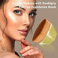 Foundation Makeup Brush Flat Top Kabuki Hexagon Face Blush Liquid Powder Foundation Brush For Blending Liquid Cream Or Flawless