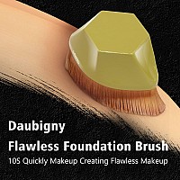 Foundation Makeup Brush Flat Top Kabuki Hexagon Face Blush Liquid Powder Foundation Brush For Blending Liquid Cream Or Flawless