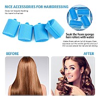 Syhood 12 Pcs Jumbo Soft Hair Rollers 189 Inch With Flexible Foam For Sleeping And Styling Includes Stainless Steel Rat Tail C