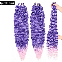 30 Inch Ocean Wave Crochet Hair Extensions For Women 3 Packslot Deep Ripple Crochet Twist Braiding Hair Curly Synthetic Braids