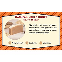 Goat Milk Stuff Goat Milk Soap Oatmeal Milk Honey Allnatural Creamy Lather And Nourishing Soap Bar Handmade Box Of 4