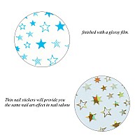 12 Colors Stars Nail Stickers For Women Girls Kids 3D Self Adhesive Star Nail Decals For Natural Fingernails And Acrylic Nails