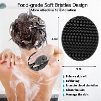 Innerneed Soft Silicone Body Scrubber Exfoliating Glove Shower Cleansing Brush Spa Massage Skin Care Tool For Sensitive And Al