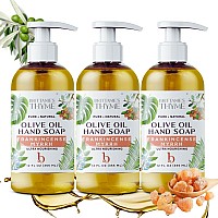 Brittanies Thyme Natural Hand Soap 12 Oz Pack Of 3 Frankincense Myrrh Castile Soap Made Olive Oil Natural Luxurious Ess