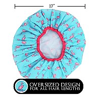 Reusable Shower Cap Bath Cap Lined Oversized Waterproof Shower Caps Large Designed For All Hair Lengths With Peva Lining