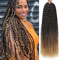 Ombre Passion Twist Hair 24 Inch 8 Packs Passion Twist Crochet Hair For Women Water Wave Braiding Hair Long Spring Twist Hair Sy