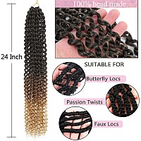 Ombre Passion Twist Hair 24 Inch 8 Packs Passion Twist Crochet Hair For Women Water Wave Braiding Hair Long Spring Twist Hair Sy