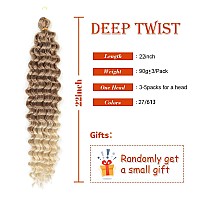 Deep Twist Crochet Hair 22 Inch Braiding Hair For Beauty Synthetic Braids Hair Extension 22 Inch 27613 5 Pack