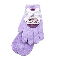 Moisturizing Socks And Gloves Set Purple Fuzzy Socks And Gloves With Aloe And Vitamin E For Women Womens Gifts For Selfcar