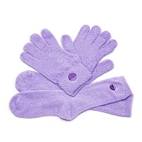 Moisturizing Socks And Gloves Set Purple Fuzzy Socks And Gloves With Aloe And Vitamin E For Women Womens Gifts For Selfcar