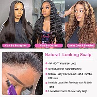 Super Idol Deep Wave Closure Wigs Human Hair 4X4 Lace Front Wigs Human Hair Brazilian Hair 150 Density Free Part Wig Wet And Wa