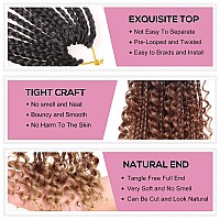 Cookoo 14 Inch 8 Packs Goddess Box Braids Crochet Hair For Women Synthetic Bohomian Hippie Box Braids Crochet Hair Pre Looped Wi