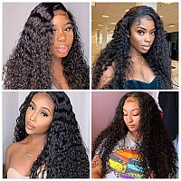 Super Idol Deep Wave Lace Front Wigs Human Hair 150 Density Pre Plucked 4X4 Lace Closure Brazilian Deep Wave Wigs For Black Wom