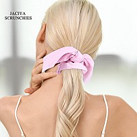 Jaciya Hair Ties Silk Scrunchies for Hair Girls Hair Accessories Bunny Ears and Tail Scrunchies Hair Accessories for Women(Pink/Blue/Green/Yellow/Purple/White)