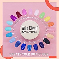 Arte Clavo 20 Pcs Gel Nail Polish Summer Gel Polish Set Magenta Bright Glitter Hot Pink Blue Purple Yellow Gel Nail Polish Colo