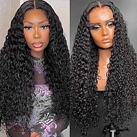 Super Idol Deep Wave Lace Front Wigs Human Hair 150 Density Pre Plucked 4X4 Lace Closure Brazilian Deep Wave Wigs For Black Wom