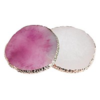 2 Pcs Resin Nail Art Palette Nail Art Painting Mixed Color Palettes Gold Edge Nail Holder Nail Art Display Board Purple White