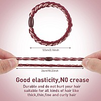 Chuangdi 12 Pieces Cotton Hair Ties Braided Hair Bands Elastic Hair Ties Ropes Braided Ponytail Holders Hair Accessories For Wom