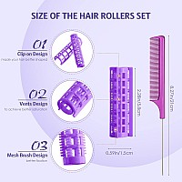 Syhood 28 Pieces Hair Roller 06 Inch Small Size Plastic Hair Rollers Hair Curlers With Steel Pintail Rat Tail Comb For Short L