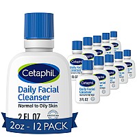 Cetaphil Face Wash Daily Facial Cleanser For Sensitive Combination To Oily Skin New 2 Oz 12 Pack Gentle Foaming Soap Free