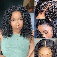 Jessica Hair Deep Wave Lace Front Wigs 13X4 Lace Front Wigs Human Hair Wigs For Black Women Curly Bob Wigs Pre Plucked With Baby