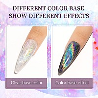 Supwee Universal Rainbow Cat Eye Gel Polish Holographic 9D Cat Eye Nail Polish Sparkle Nail Gel Polish With Magnetic Stick Varni