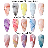 Supwee Universal Clear Blossom Gel Nail Polish Nail Painting Blooming Gel Polish Flower Marble Effect Nail Art Soak Off Uv Gel M