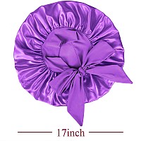 Satin Bonnet Silk For Hair Sleeping Women Tie Bonnets Adjustable Night Cap Jumbo Size Comfortable Wide Band For Braids Curly Lo