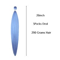 Leticia Sky Blue Braiding Hair Pre Stretched Kanekalon Prestretched Braiding Hair