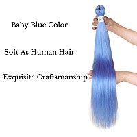 Leticia Sky Blue Braiding Hair Pre Stretched Kanekalon Prestretched Braiding Hair