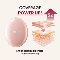 Tirtir Mask Fit All Cover Pink Cushion Foundation High Coverage Semimatte Finish Lightweight Flawless Corrects Redness K