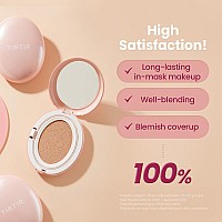 Tirtir Mask Fit All Cover Pink Cushion Foundation High Coverage Semimatte Finish Lightweight Flawless Corrects Redness K