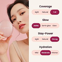 Tirtir Mask Fit All Cover Pink Cushion Foundation High Coverage Semimatte Finish Lightweight Flawless Corrects Redness K